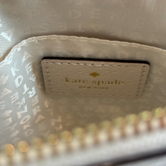 Kate Spade Mini Bag Handbag Crossbody or Carry Satchel Purse White/Tan‎ Leather - Picture 12 of 14